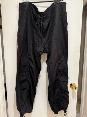 XCVI Wearables NEW Jules pant ruched parachute tie ankle Blank 3X plus